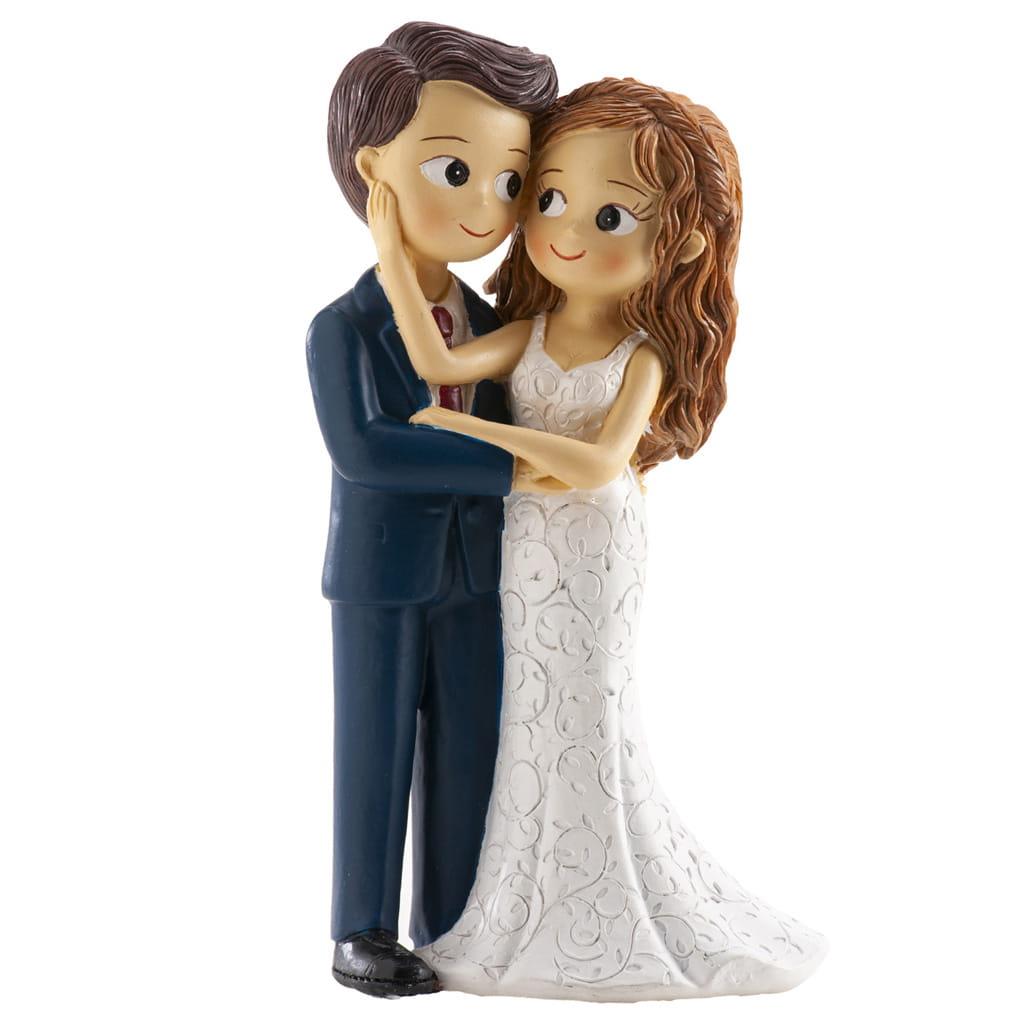 Figura Casal de Noivos Acariciar a Cara