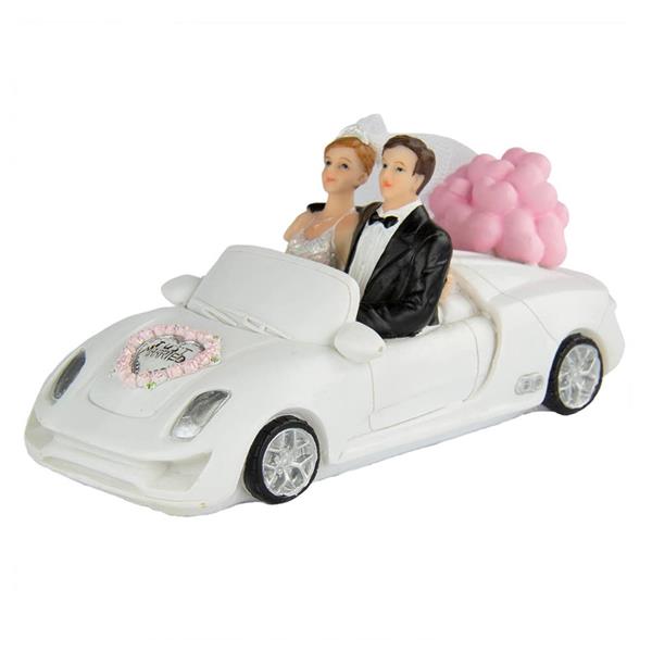 Figura Casal de Noivos no Carro com Balões