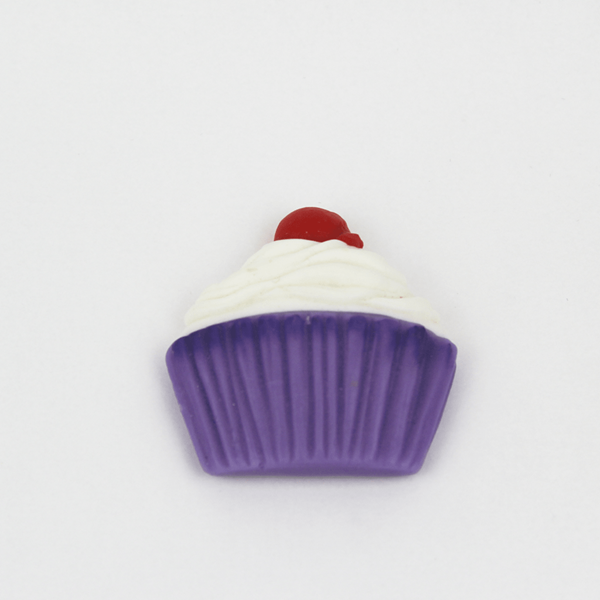 Figura Cupcake com cereja em Biscuit