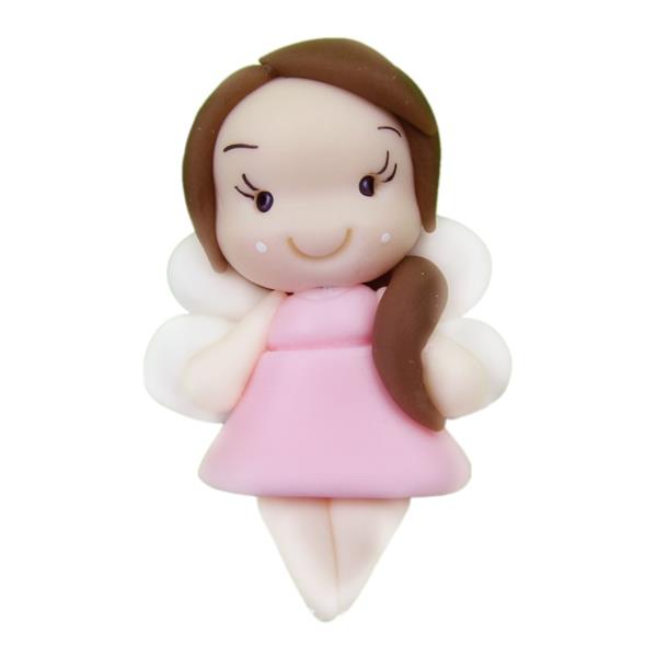 Figura Fadinha Rosa em Biscuit Figura Fadinha Rosa em Biscuit