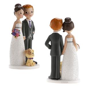 Figura Noivos com Cão