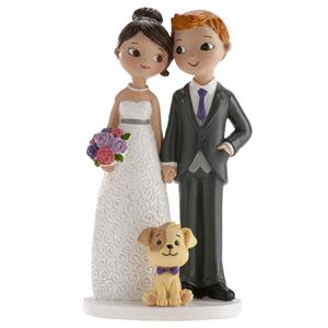 Figura Noivos com Cão