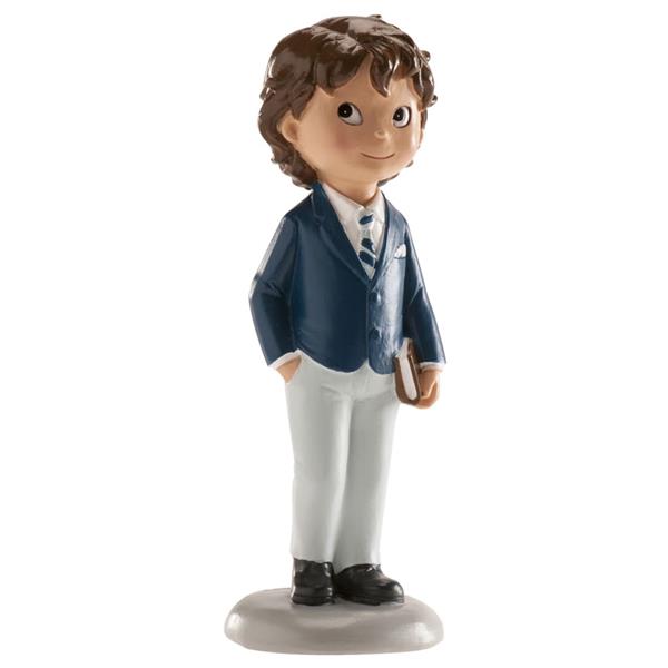 Figura Primeira Comunhão Menino com Fato Azul