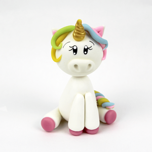 Figura Unicórnio em Biscuit