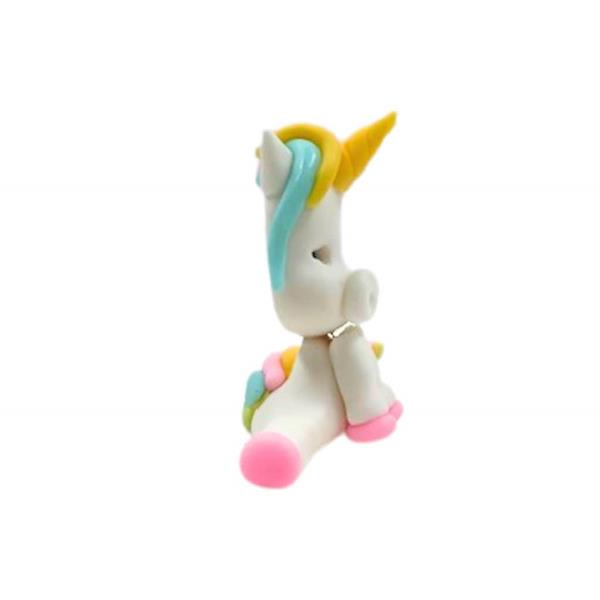 Figura Unicórnio Sentado em Biscuit