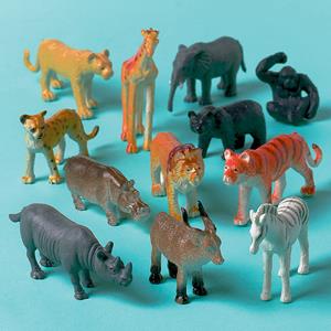 Mini Figuras Decorativas Animais da Selva Safari,12 unid.