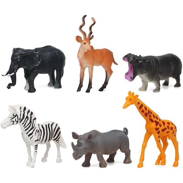 Figuras Decorativas Animais do Zoo, 6 unid.