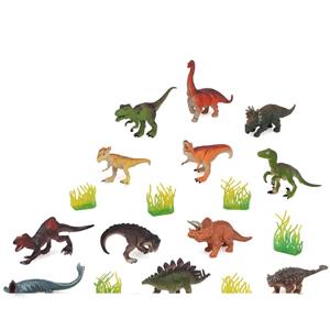 Figuras Decorativas Dinossauros, 18 unid.