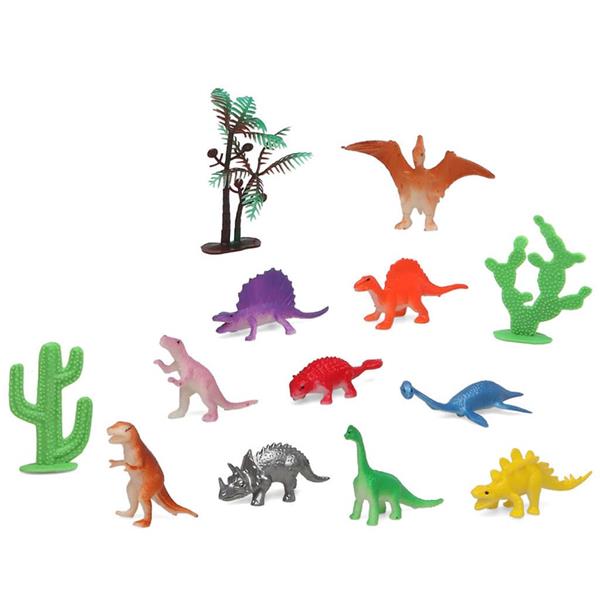 Figuras Decorativas Dinossauros no Pântano, 13 unid.