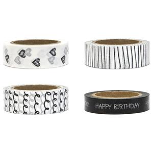 Fita Cola Decorativa Happy Birthday, 4 unid.