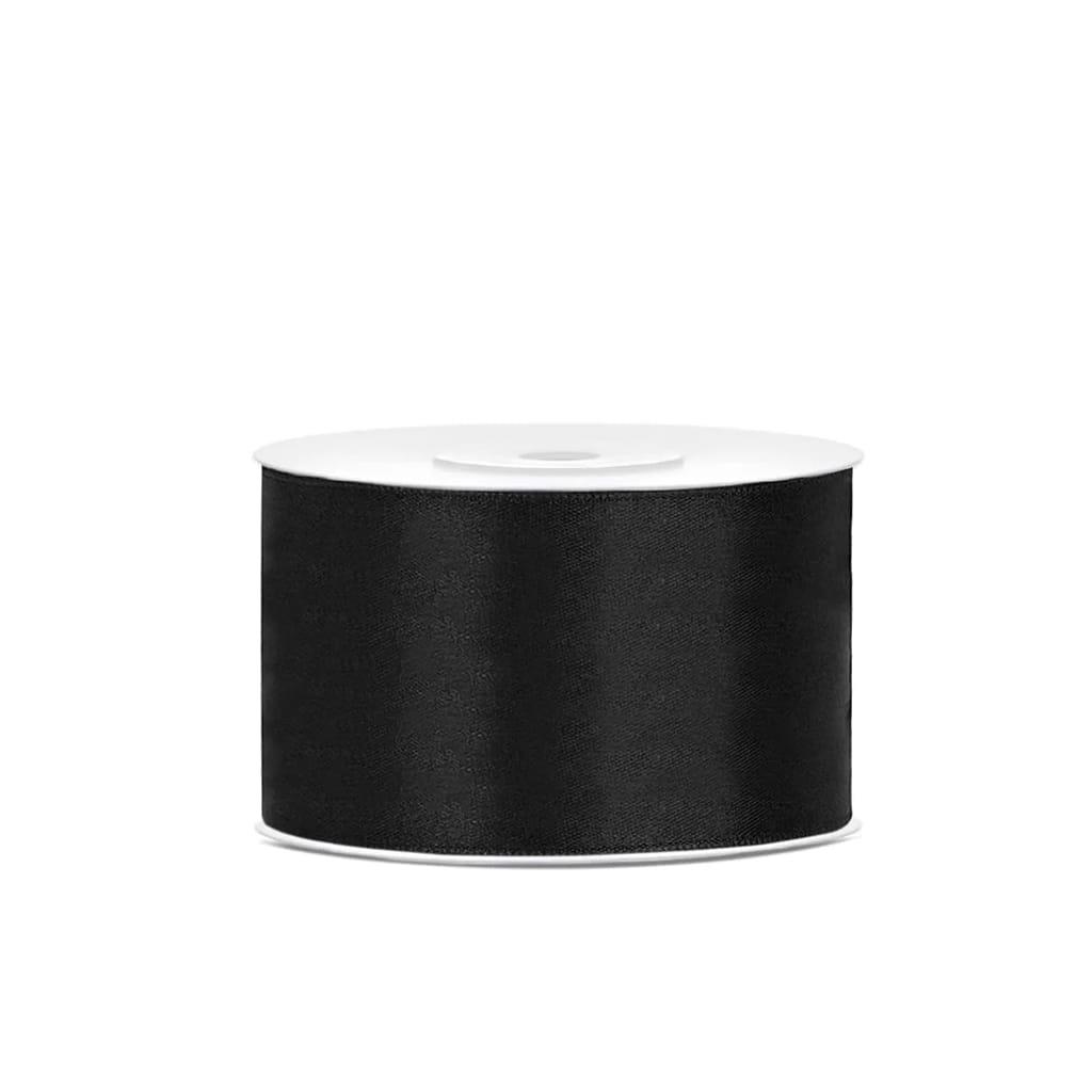 Fita de Cetim Preta Decorativa, 25 mt Fita de Cetim Preta Decorativa, 25 mt