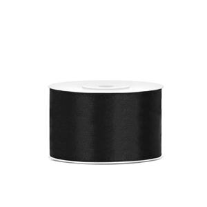 Fita de Cetim Preta Decorativa, 25 mt