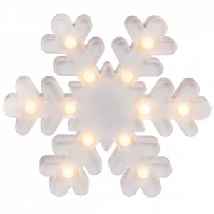Floco de Neve Branco Decorativo com Luz, 25 cm