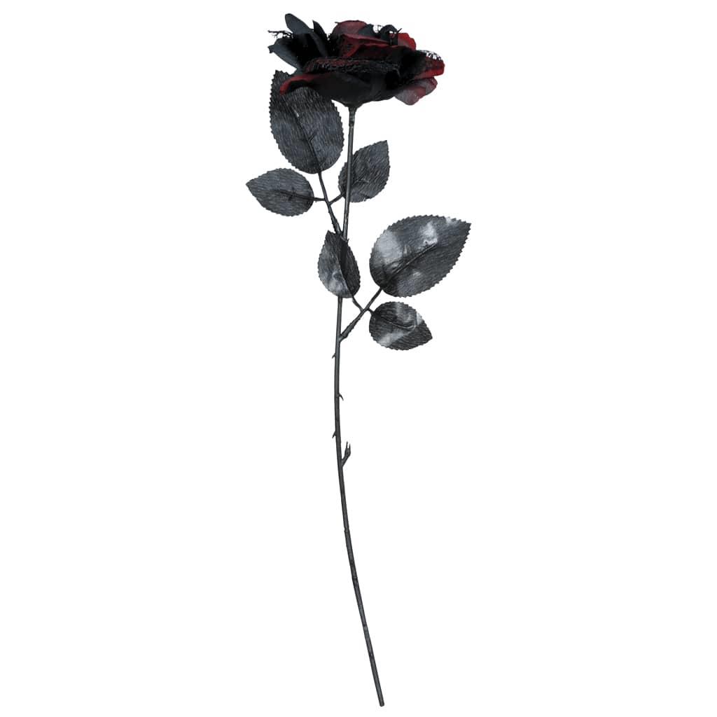 Flor Rosa Preta e Vermelha, 40 cm