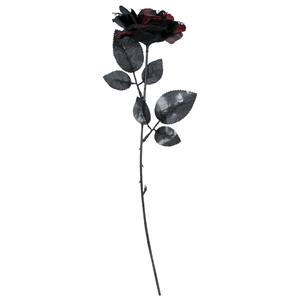 Flor Rosa Preta e Vermelha, 40 cm