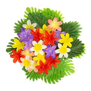 Flores e Folhas Tropicais Decorativas