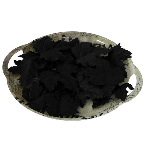 Folhas de Abóbora Decorativas Pretas, 24 unid.