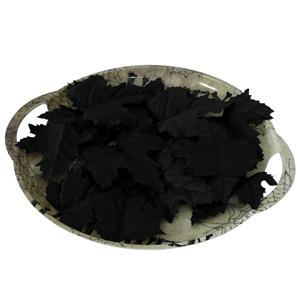 Folhas de Abóbora Decorativas Pretas, 24 unid.