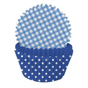 Formas Papel Cupcake Azul Mix, 75 unid.