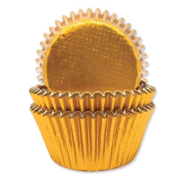 Formas Cupcake Dourado Metalizado, 45 unid.