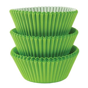 Formas Cupcake em Papel Verdes, 75 unid.