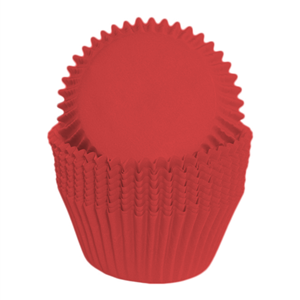 Formas Cupcake em Papel Vermelhas, 75 unid.