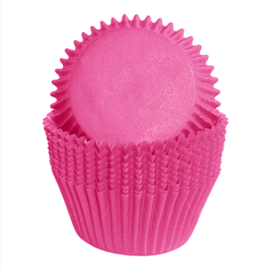 Formas Cupcake em Papel Rosa, 75 Unid.