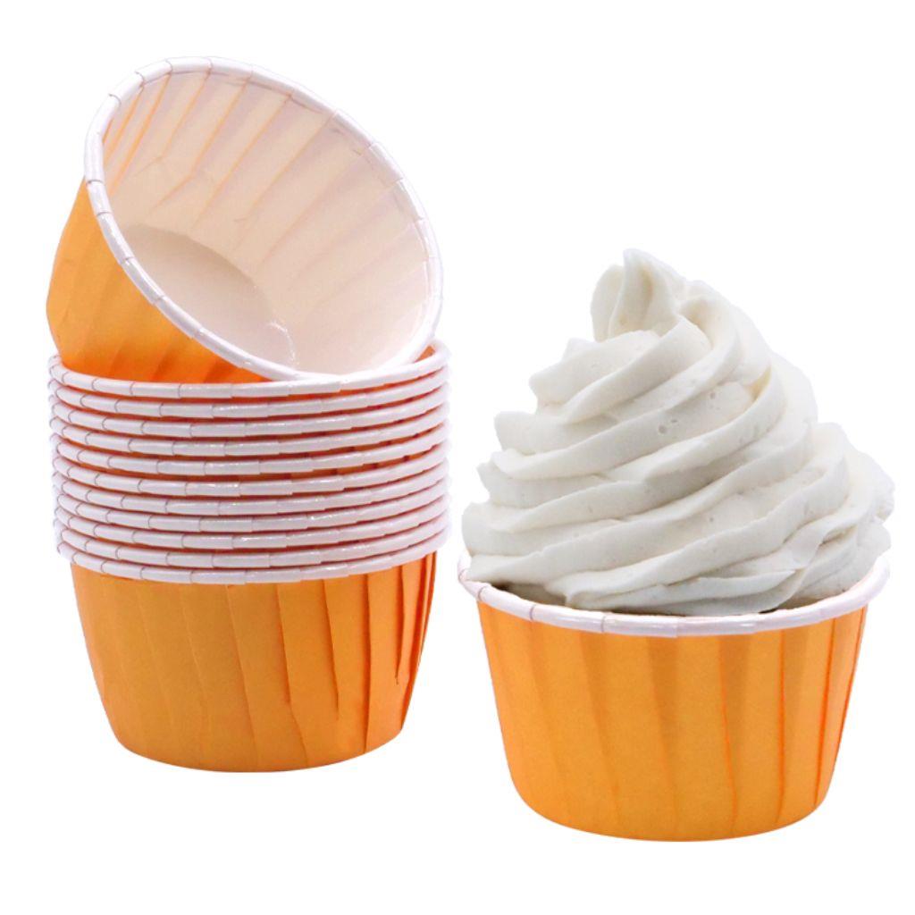 Formas Cupcake Laranjas, 24 unid.
