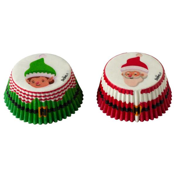 Formas Cupcake Pai Natal e Elfo, 36 unid.