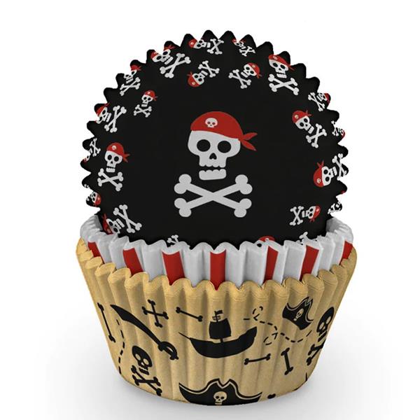 Formas Cupcake Piratas Party, 75 unid.