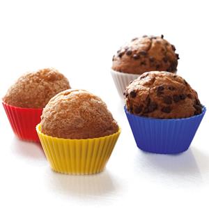 Formas Silicone Cupcakes Multicolor, 4 unid.