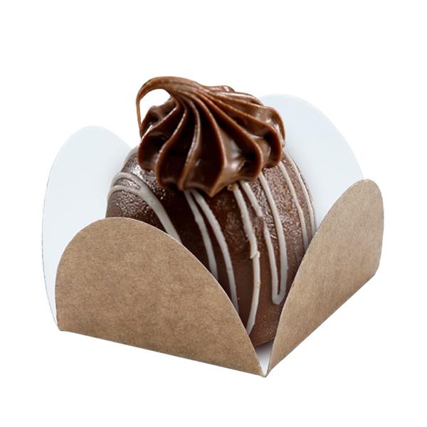 Forminhas para Doces Dupla Face Branco e Kraft, 50 unid.