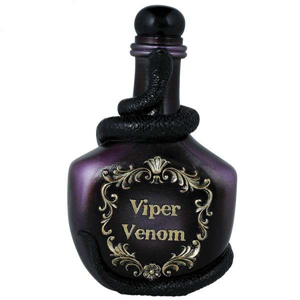 Frasco de Veneno com Serpente Negra