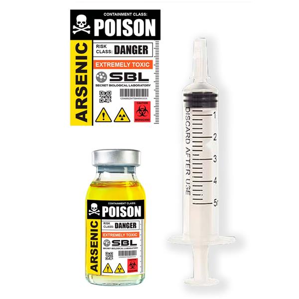 Frasco de Veneno Falso com Seringa