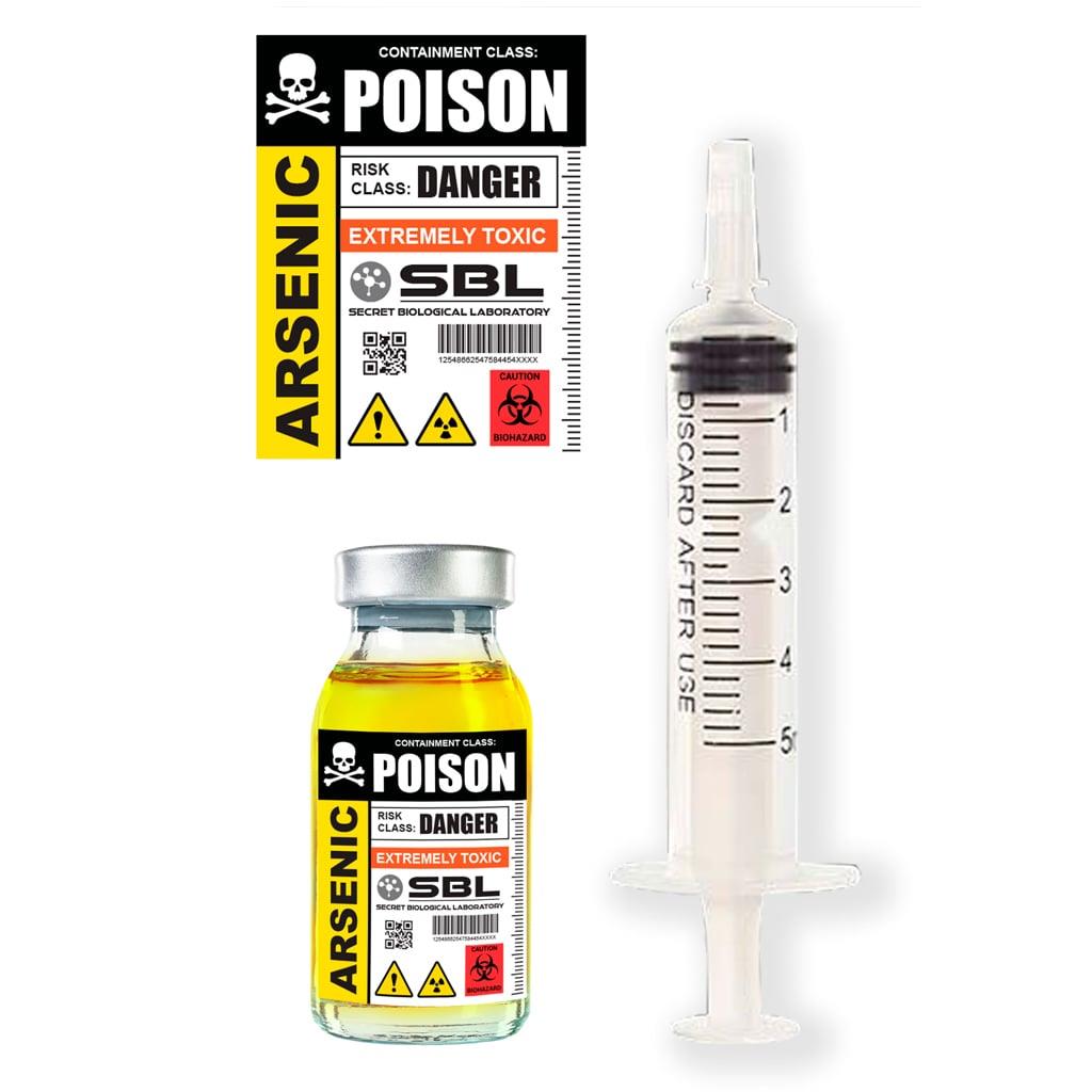 Frasco de Veneno Falso com Seringa