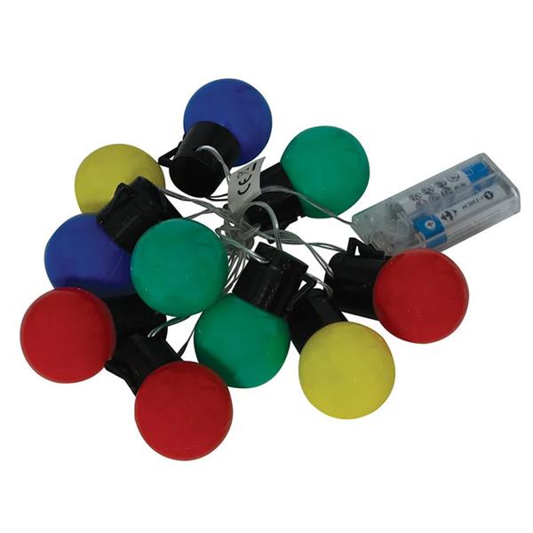 Gambiarra Grinalda de 10 Luzes Led Multicolor