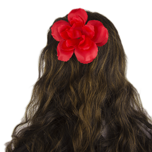 Gancho para Cabelo com Rosa Vermelha