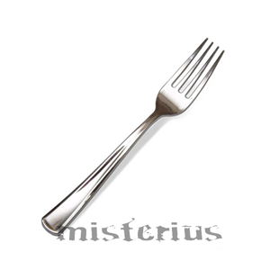 Garfo Prata Metalizada em Plástico, 10un