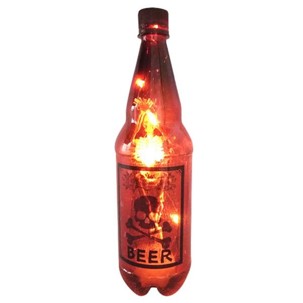 Garrafa Beer Luminosa com Esqueleto no Interior
