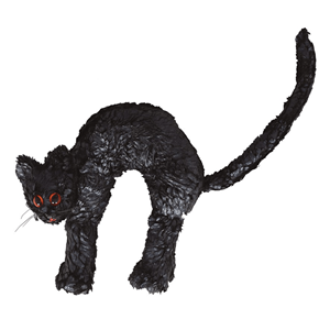 Gato Preto Decorativo, 23 x 22 Cm