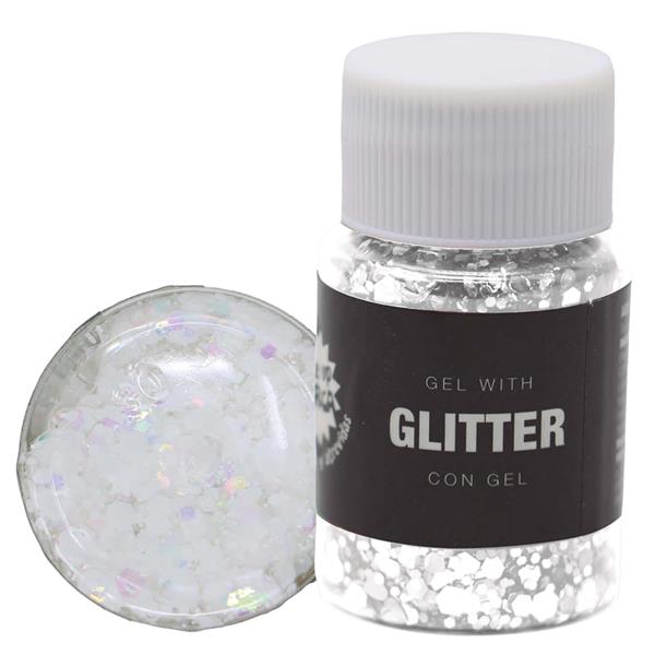 Glitter em Gel Branco