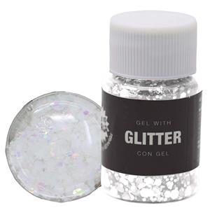 Glitter em Gel Branco Glitter em Gel Branco