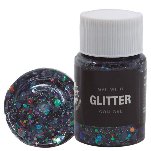 Glitter em Gel Preto