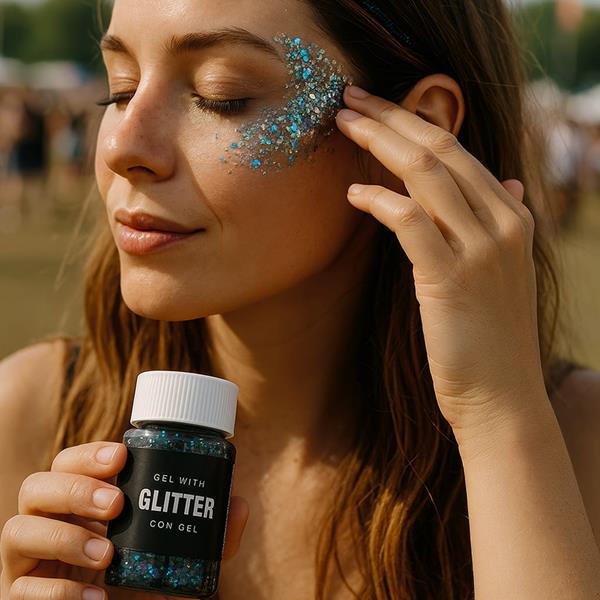 Glitter em Gel Preto