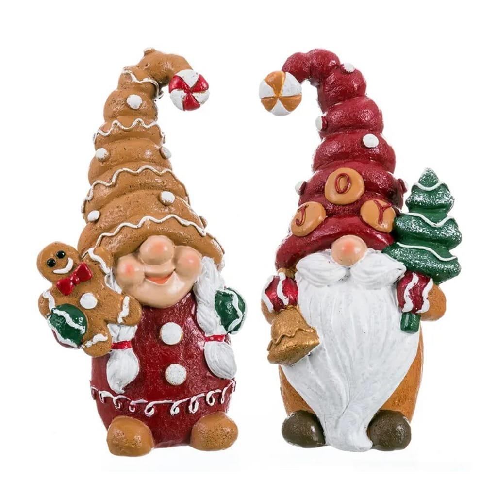 Gnomo de Natal com Doces em Resina