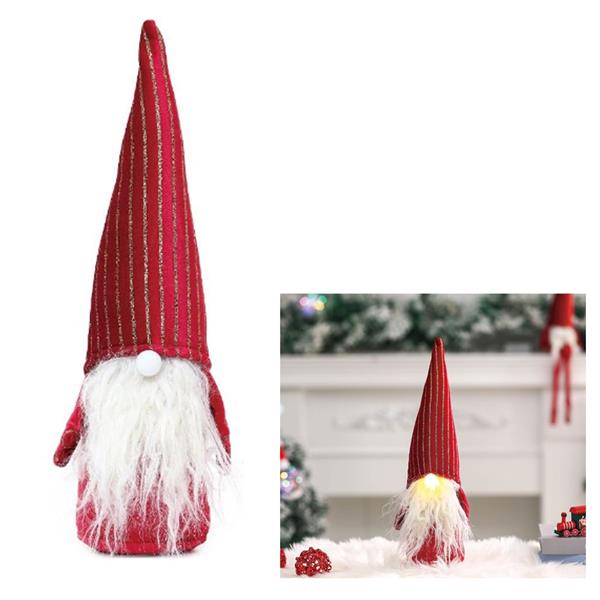 Gnomo de Natal Decorativo com Luz, 43 cm