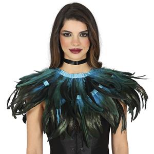 Gola de Penas Azul e Preto, Adulto