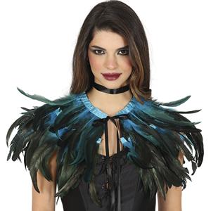 Gola de Penas Azul e Preto, Adulto