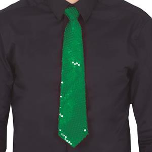 Gravata Verde com Lantejoulas