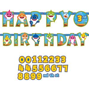 Grinalda Baby Shark Happy Birthday Personalizável